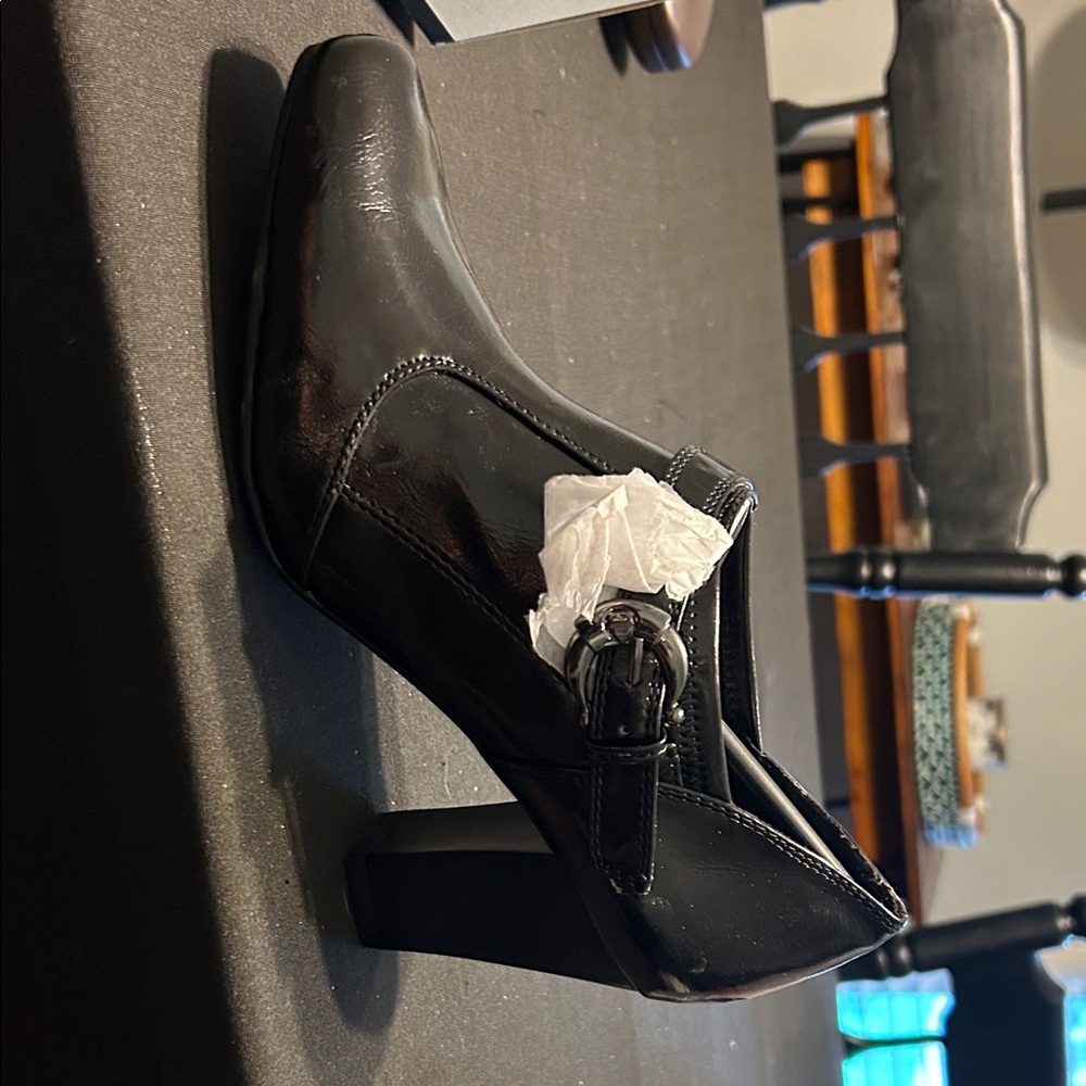 Etienne Aigner Black Heeled Boots